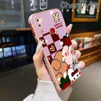 Chenyyka เคส M01s A10s A10ลายการ์ตูนกระต่ายนำโชคเคสโทรศัพท์กันกระแทกลวดลายขอบแฟชั่นเคสป้องกันเลนส์กล้องคลุมทั้งหมด