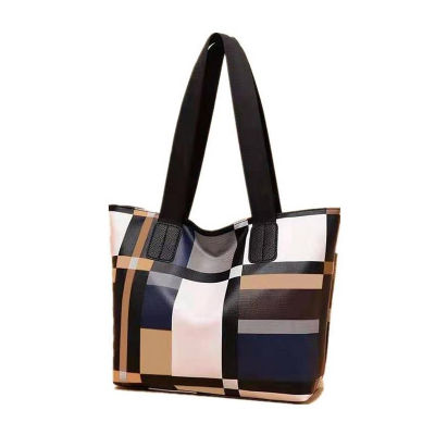 2020 New Ladies Handbag Fashion Plaid Shoulder Tote Bag Large Capacity Messenger Bag Luxury Brand Designer Women Bag Zipper Bag