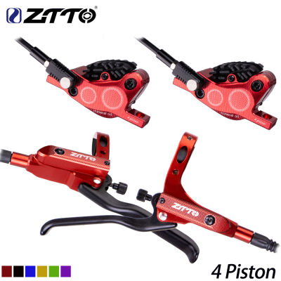 ZTTO MTB ไฮดรอลิดิสก์เบรก4ลูกสูบน้ำหนักเบา XC เส้นทางคาลิปเปอร์ระบายความร้อนแผ่นโลหะเต็มความดันน้ำมันสำหรับ AM E Nduro E4 ZEE