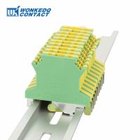 [HOT QAA,JXHKLWW 121] 10Pcs USLKG2.5N USLKG2.5สกรูพื้นดินป้องกัน Modular ลวดเชื่อมต่อไฟฟ้า DIN Rail Terminal Block USLKG 2.5N 2.5