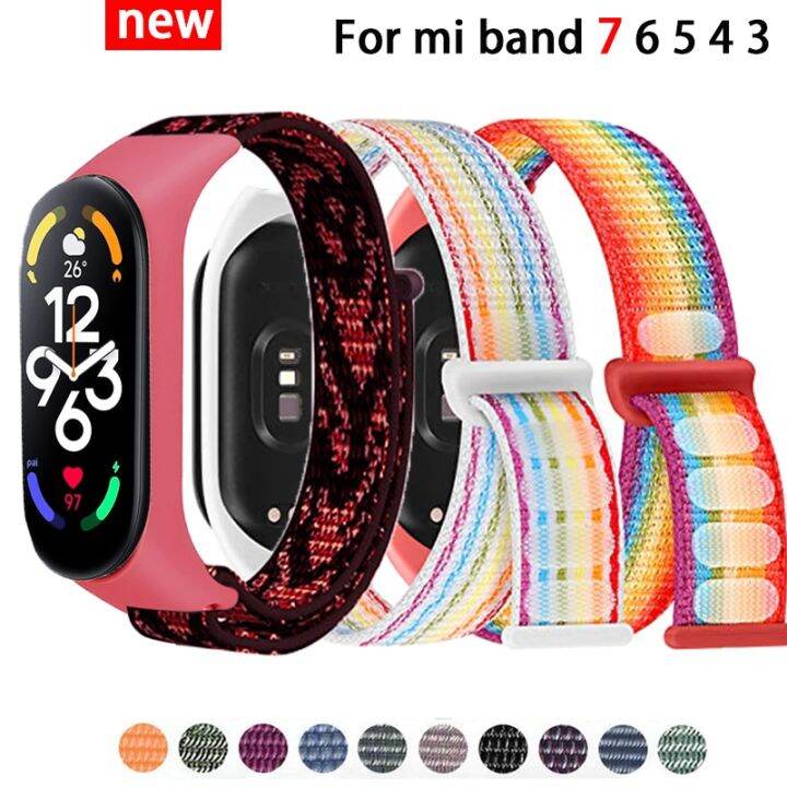 nylon-strap-for-xiaomi-mi-band-6-bracelet-watchband-pulsera-correa-strap-miband-bracelet-wristband-sport-loop-mi-band-7-6-5-4-3