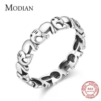 Modian แฟชั่น100% 925เงินสเตอร์ลิงสัตว์ Stackable ช้างหญิง Charm น่ารักสำหรับเครื่องประดับสตรี Anillo