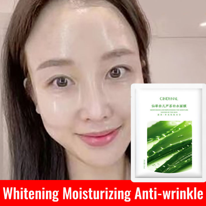 Aloe Vera Facial Mask Skin Care Hydrating Korean Style Mask Sheet Acne Whitening Face Mask Sheet