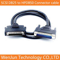 SCSI DB25ชายกับ HPDB50ชายเชื่อมต่อสายเคเบิ้ล DB 25pin ไปยัง HPDB 50pin สายเคเบิลข้อมูล