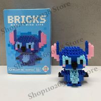 Stitch บล็อคก่อสร้าง S การ์ตูนรูปท่าทางของตัวละครอะนิเมะที่ประกอบบล็อกรูปแบบการสร้างบล็อคก่อสร้างตุ๊กตาของเล่นเด็กของขวัญ