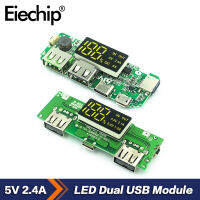 18650โมดูลการชาร์จ5V 2.4A LED Dual USB Micro/ Type-C USB Circuit Protection Charger Board