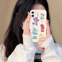 เคสซิลิโคนนิ่ม ลายการ์ตูนหมี หลากสี สําหรับ iPhone 14 13 12 SE2020 X XR Xs 7 8