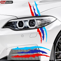 Car Headlight Eyebrow Sticker M Performance Ghost Claw Stripes Decal For BMW E46 E60 E90 E92 E87 F30 F20 F10 F22 G20 F36 G30 Z4 Bumper Stickers  Decal