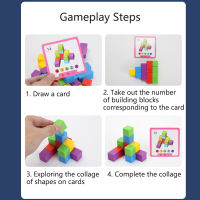 Magic Block Puzzle ของเล่น Montessori Spatial Logical Thinking Training เกม Rainbow Stacking Blocks คณิตศาสตร์ของเล่นเพื่อการศึกษาสำหรับเด็ก