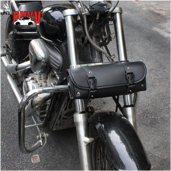 BuyV PU Leather Motorcycle Bag Saddlebags Front Fork Tail Tool Bag Luggage Organizer For Harley