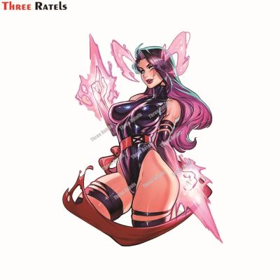 Three Ratels E156 Psylocke Sticker Motorcycle Car Stickers Decal Anime Cute Car Accessories Decoration