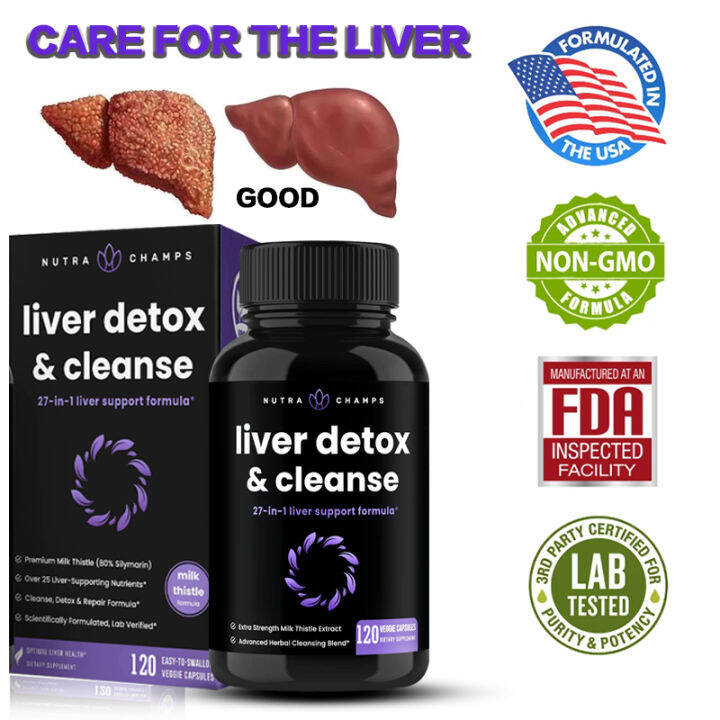 Liver Cleanse Detox & Repair Supplement Milk Thistle Extract 80