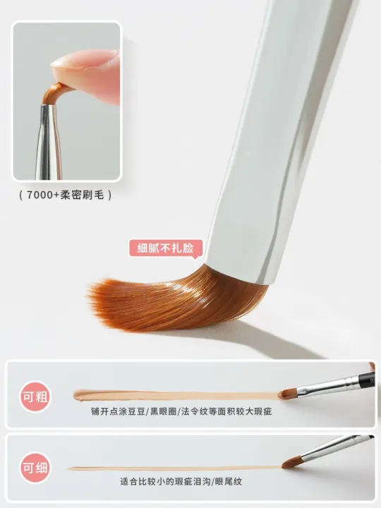 high-end-original-t301-double-headed-concealer-brush-with-the-same-type-of-sponge-round-head-tear-groove-dark-circles-eye-details-flat-head-makeup-brush