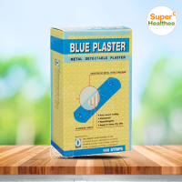 Blue Plaster Detectable Plaster 100 Pcs พลาสเตอร์ สำหรับตรวจจับโลหะ สำหรับอุตสาหกรรมอาหาร ร้านอาหาร 100 ชิ้น