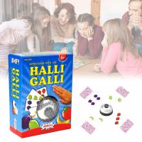 Halli Galli เกมกระดานผู้เล่น2-6คนครอบครัวผลไม้รุ่นเอ็กซ์ตรีมพร้อมแอ็คชั่นความเร็วกระดิ่งโลหะ L5L4