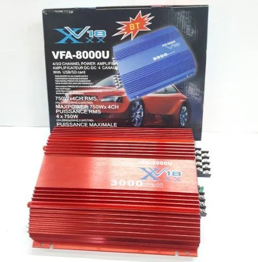 V18 VFA8000U 4/3/2 Channel Power Amplifier 3000WATTS with USB/SD and