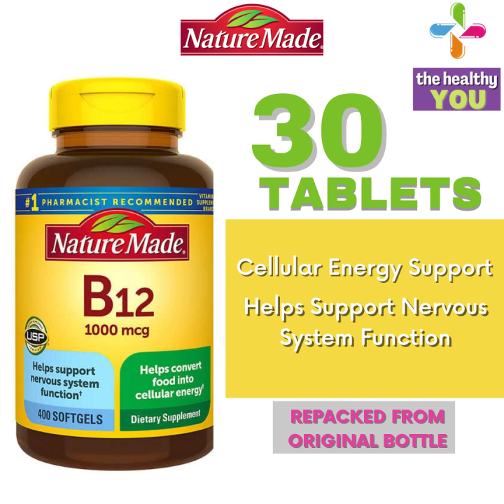 30 Softgels Nature Made Vitamin B12 1000 Mcg Lazada Ph
