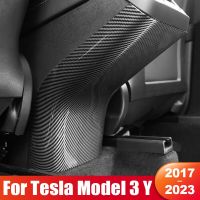 For Tesla Model 3 Y 2017- 2020 2021 2022 2023 2024 Model3 Car Air Outlet Lower Trim Cover Armrests Box Anti-Kick Pad Accessories