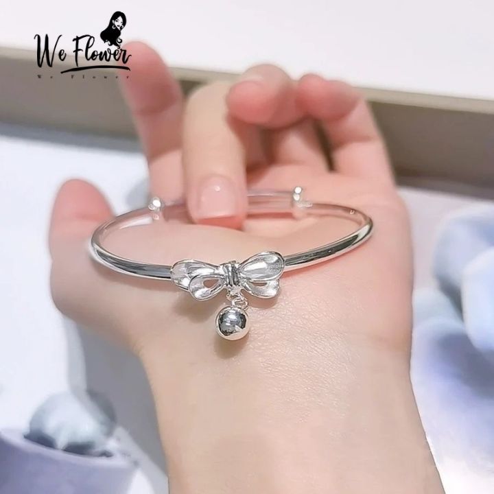 silver bow bangle