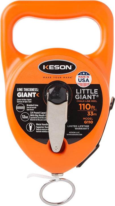 keson-g110-little-giant-chalk-line-reel-12-ounce-chalk-capacity-110-foot-110-foot-12-ounce