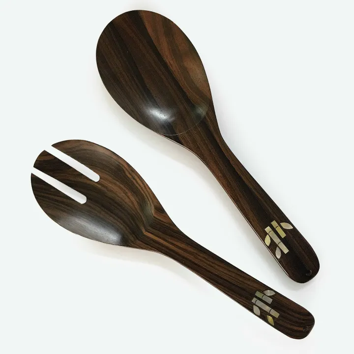 Kamagong Salad Tosser Spoon and Fork 9.5