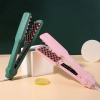 [Hot On Sale] 3D Grid Hair Crimper Volumizer Ceramic Professional Hair Fluffy Corrugated Curler Flat Iron Corn Hair Splint Perm 4 Temperatures