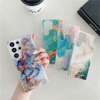 Gilt เคลือบหินอ่อนอะคริลิคเชลล์สำหรับ Samsung Galaxy S22Ultra Plus สไตล์ Drop Proof เคสศัพท์สำหรับ Samsung Galaxy S23Plus Ultra