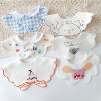 【DT】hot！ Ins Korean Baby Bib Boys And Burp Cloths Cotton Fashion Embroidery Fake Collar Scarf Accessories Clothing