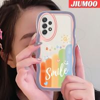 JIUMOO เคสปลอกสำหรับ Samsung Galaxy A52s 5G A52 4G A52 5G เคสลายการ์ตูนแฟชั่นสีสันสดใสรูปรอยยิ้มดีไซน์ใหม่คลื่นเคสโทรศัพท์แบบใสป้องกันเลนส์กล้องซิลิโคนเนื้อนิ่มโปร่งใสกันกระแทก