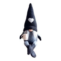 Gifts Creative Xmas Desktop Faceless Gnome Plush Doll Long Lasting Christmas Decoration Doll Knitted Heart Hat for Festival