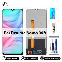 6.5 "Original สำหรับ Realme Narzo 30A จอแสดงผล LCD Touch Screen Digitizer Assembly เปลี่ยนอะไหล่ซ่อมสำหรับ Narzo 30A RMX3171 LCD พร้อมเครื่องมือฟรี