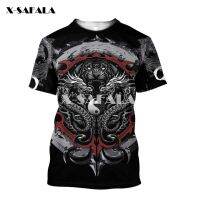 T SHIRT   new 2023 and fashionyin yang dragon tattoo art men 3d full prin