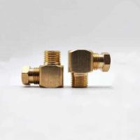 Brass Elbow Compression Ferrule Tube Pipe Fitting Lubrication Pipe Joint Connector 4mm 6mm To M6 M8 M10 1/8 BSP Male