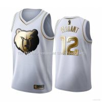 New NBA Jersey Memphis Grizzlies Morant No.12 Retro Classic Basketball Jersey Sports Vest Loose Unisex a