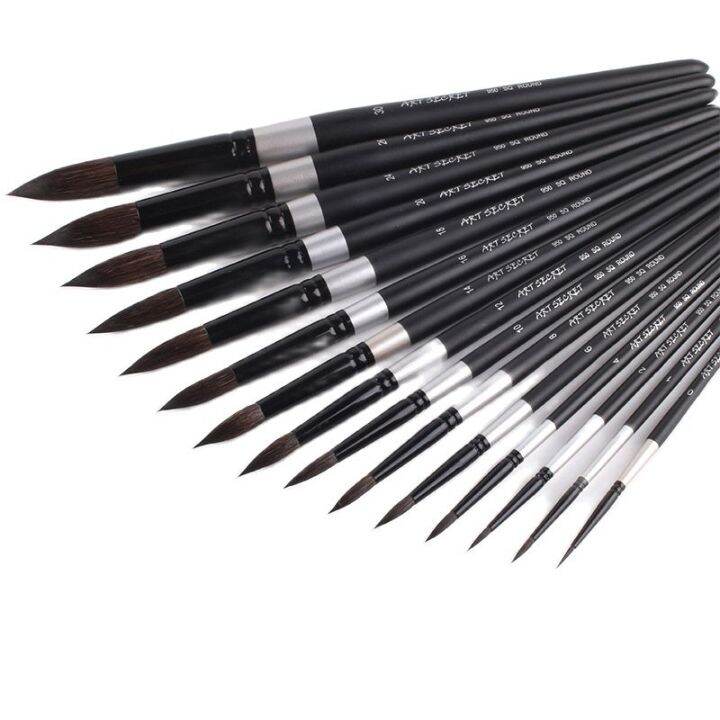 ArtSecret 950R Round Squirrel Hair Wooden Watercolor Brush Handle High