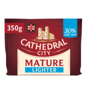 ?นำเข้าจากต่างประเทศ? Mature Lighter Cheddar Cheese Cathedral City ? 350g