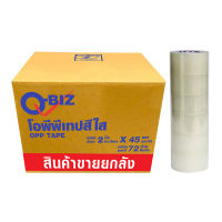 ส่งด่วน! คิวบิซ โอพีพีเทป สีใส 2 นิ้ว x 45 หลา x 72 ม้วน Q-BIZ OPP Tape Clear 2" x 45Y x 72 Rolls สินค้าราคาถูก พร้อมเก็บเงินปลายทาง