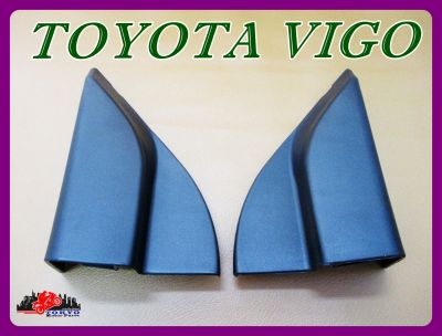 TOYOTA VIGO (RH&amp;LH) RIGHT &amp; LEFT SIDE VIEW MIRROR CORNER TRIANGLE FENDER "BLACK" SET PAIR // พลาสติกปิดหูช้าง ซ้ายขวา "สีดำ" สินค้าคุณภาพดี