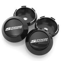 Hubcaps 4PCS x 68mm Spoon Sports Rim Cap Car Wheel Center Caps Cover