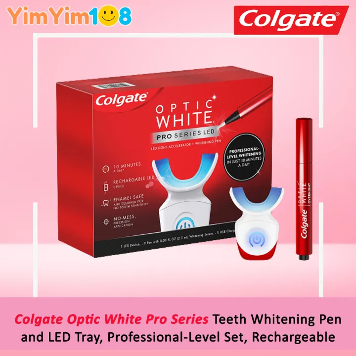 Colgate Optic White Pro Series Teeth Whitening Pen And LED Tray ...