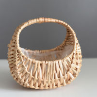 Fashion Portable Flower Arrangement Basket Weaving Bag Rattan Willow Manual Creative Flower Pot Basket