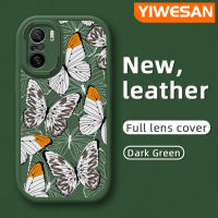 YIWESAN เคสสำหรับ Xiaomi Poco F3 Redmi K40 Pro,เคสรูปผีเสื้อดีไซน์ใหม่เคสใส่โทรศัพท์หนังนิ่มเคสมือถือกันกระแทกป้องกันการตกพร้อมเคสป้องกันกล้องเลนส์คลุมทั้งหมด