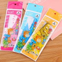 【CW】 4pcs/set Kawaii Cartoon Straight Ruler Protractor Drafting School Office Supplies