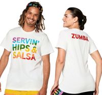 ใหม่มาถึง Zumba เสื้อผ้าออกกำลังกาย Tee Zumba Tee Z3T0 0067