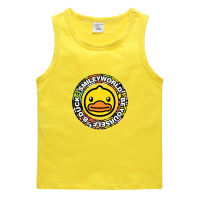 B.duck Boys Girls Tanks Cartroon Round Neck Tank Tops Summer Cotton Bottoming Shirt Kids Clothes New Printed Sleeveless Undershirt