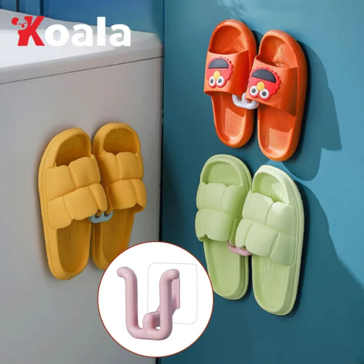 KOALA ขอแขวนรองเท้าอเนกประสงค์สำหรับห้องน้ำแบบไม่เจาะตู้จัดเก็บรองเท้า/ที่วางรองเท้าชั้นวางรองเท้าแตะประหยัดพื้นที่