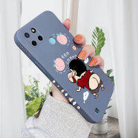 PMP เคสสำหรับ OPPO Reno7 5G,เคสโทรศัพท์ Realme C25Y Realme C21Y ใหม่ลายการ์ตูนเครยอนชินจังดีไซน์ด้านข้างเคสโทรศัพท์ขอบสี่เหลี่ยมเคสซิลิโคนเหลวคลุมทั้งหมดกล้องกันกระแทก