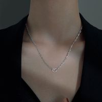 New Trendy 925 Sterling Silver Love Choker Bead Chain Heart Necklace Jewelry Women Wedding Fine Gift For Girl NK133 Fashion Chain Necklaces