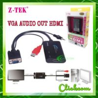 Z-TEK VGA + Audio To HDMI 30 cm #สายเชื่อมต่อ แปลงสัญญาณภาพและเสียง แปลงสัญญาณ