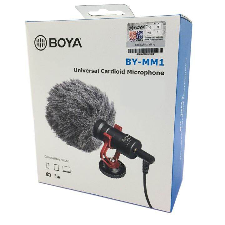 best-seller-boya-by-mm1-cardioid-microphone-ไมโครโฟน-สำหรับติดหัวกล้อง-และมือถือ-ที่ชาร์จ-หูฟัง-เคส-airpodss-ลำโพง-wireless-bluetooth-คอมพิวเตอร์-โทรศัพท์-usb-ปลั๊ก-เมาท์-hdmi-สายคอมพิวเตอร์